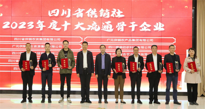 四川省棉麻集團(tuán)有限公司相關(guān)單位和個人榮獲四川省供銷社“2023年度十大流通骨干企業(yè)、最美供銷人”榮譽(yù)獎項